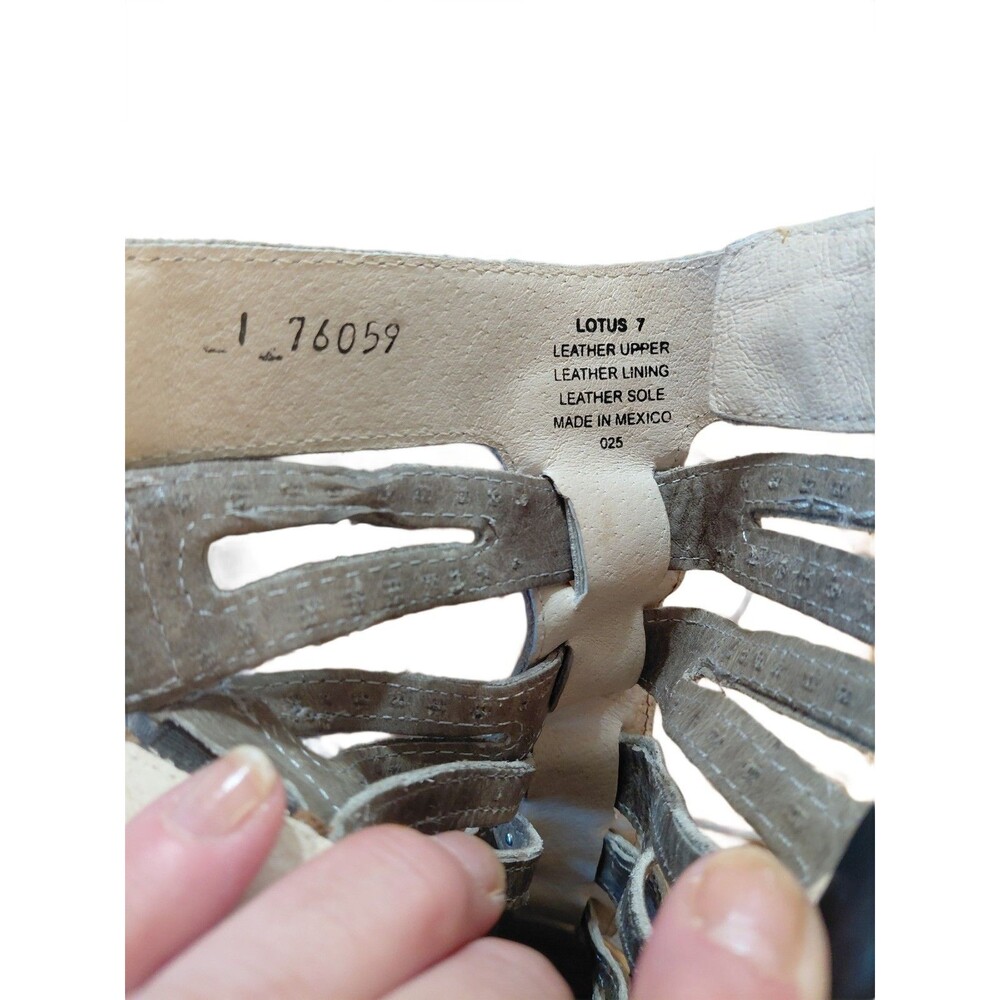 Freebird By Steven Gladiator Bootie Size 7 Lotus Taupe Leather Block Sandal - Picture 11 of 12
